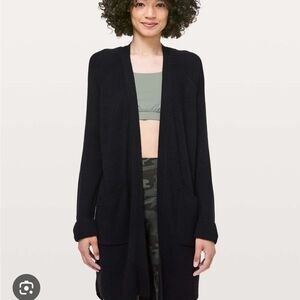 Lululemon Cashmere Blend Still at Ease Sweater Wrap in Black